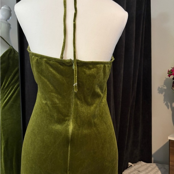Fashion Nova Olive Green Halter Dress - Picture 4 of 4